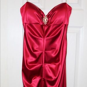 Red formal gown